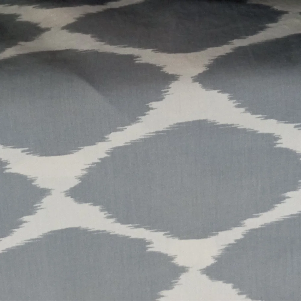 West Elm King Pillow Sham Case Gray White 34